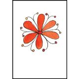 Red Flower Printed Gift Card