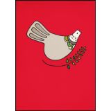 Bird on Red Printed Gift Card