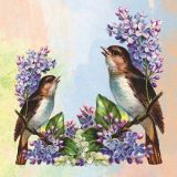 Vintage Lilacs - Two Birds