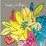 Abstract Floral-Happy Birthday