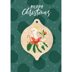 Greeting Card - Christmas Cockatoo 