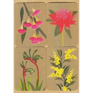 Removable Magnets card - Australian Flowers