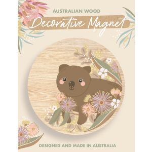 Wombat Wooden Magnet