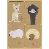 Removable Magnets card - Kangaroo & Joey and Friends