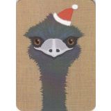 Emu Christmas Magnet