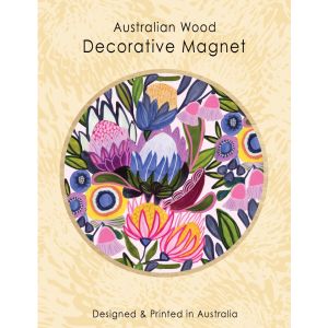 Wooden Magnet-Protea Magnifica